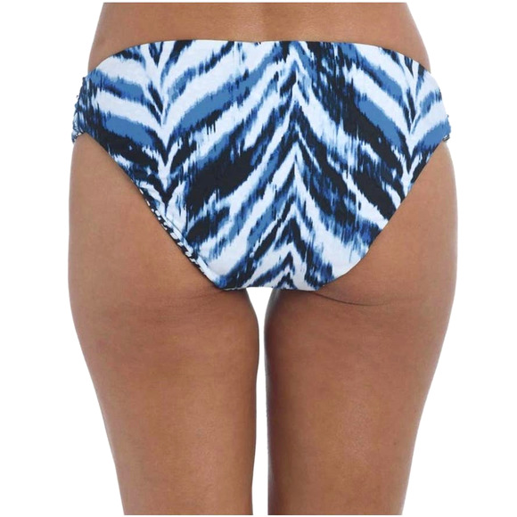 NWT - LA BLANCA Reversible Animal Instincts Shirred Swim Bottoms Blue - Size 16 - Picture 5 of 16